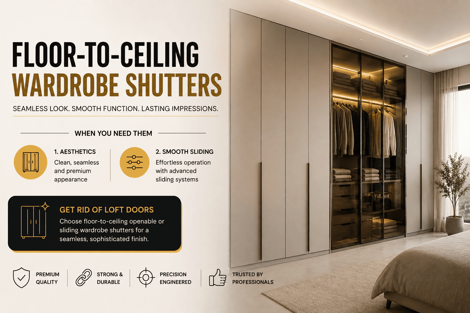 When can you use Floor to Ceiling Sliding Wardrobe?